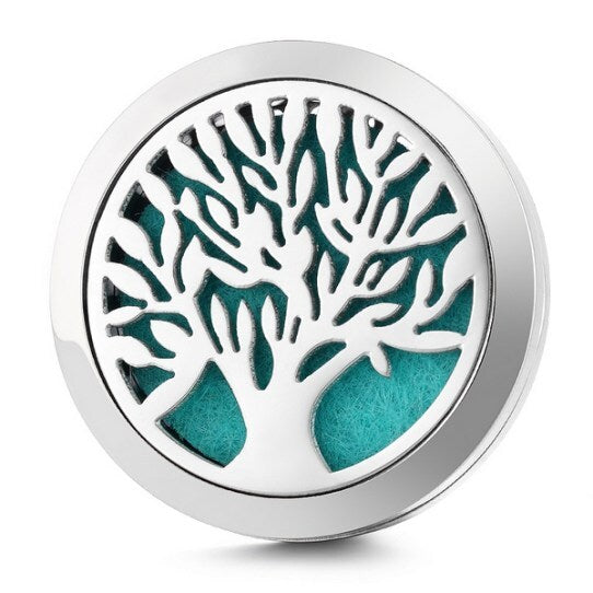 Diffusore Per Auto Tree Of Life In Acciaio Inox, Con 10 Feltrini Assorbenti, Per Oli Essenziali, 30 Mm