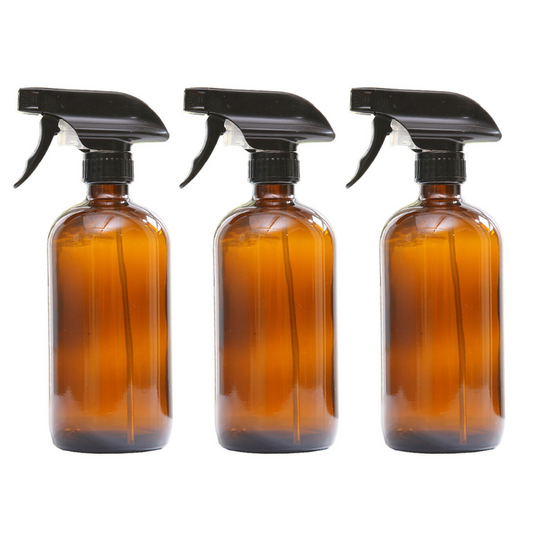 3 x Value Pack 500ml Amber Glass Spray Bottles