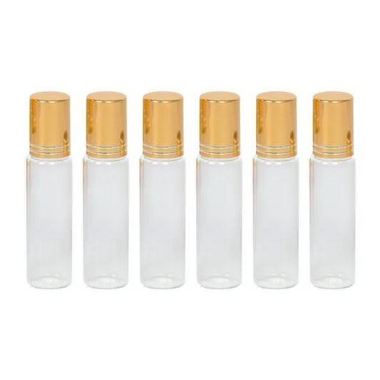 6 x Value Pack 10ml Clear Rollerball Bottles
